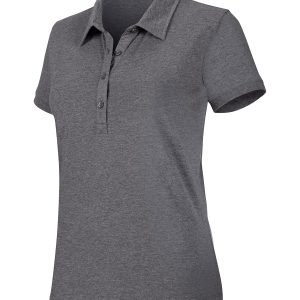 Women's melange short sleeve polo shirt
