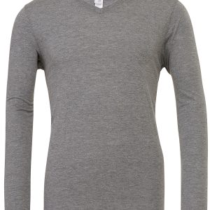 Unisex triblend long sleeve v-neck t-shirt