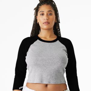 Women?s micro rib 3/4 raglan baby t-shirt