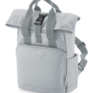Recycled mini twin handle roll-top backpack