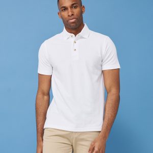 Classic cotton piqu? polo with stand-up collar