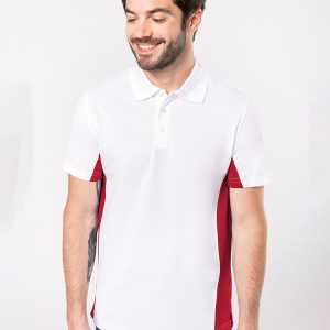 Flags short sleeve bi-colour polo shirt