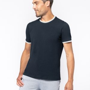 Men's piqu? knit crew neck T-shirt