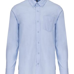 Men's long-sleeved Oxford shirt