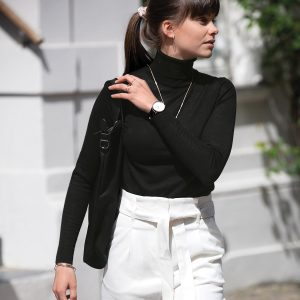 Women?s Chester ? dressed merino blend roll neck