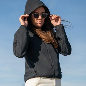Women?s Carmel ? minimalistic hooded windbreaker