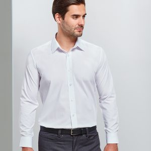 Poplin fitted long sleeve shirt