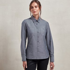Women?s Chambray shirt, organic and Fairtrade certified