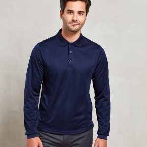 Long sleeve Coolchecker? piqu? polo