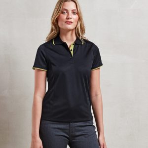 Women's contrast Coolchecker? polo