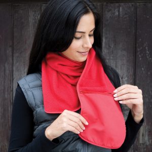 Polartherm? fleece scarf with zip pocket