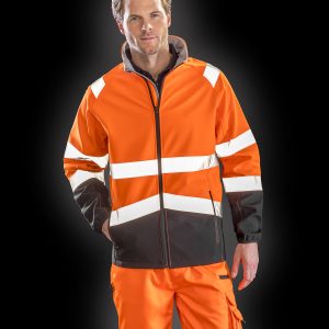Printable safety softshell jacket