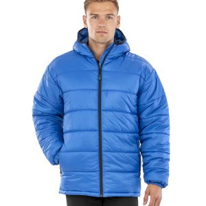 Recycled hooded padded parka