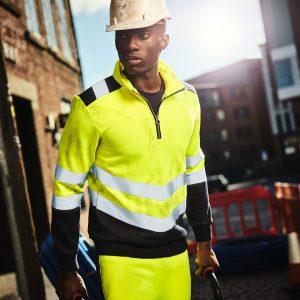 Pro hi-vis ?-zip sweatshirt