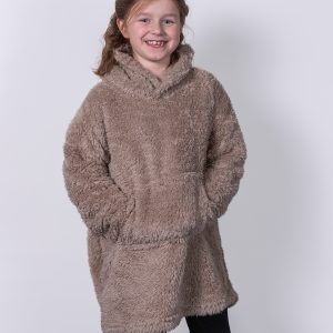 The kids Ribbon teddy bear fabric hoodie