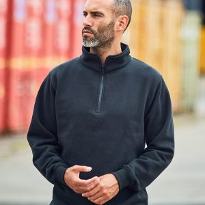 Pro ?-neck zip sweatshirt