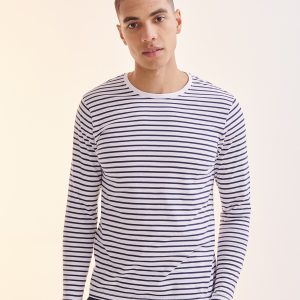 Unisex long-sleeved striped T