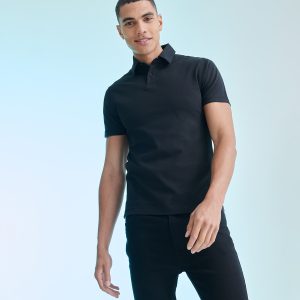 Short sleeve stretch polo