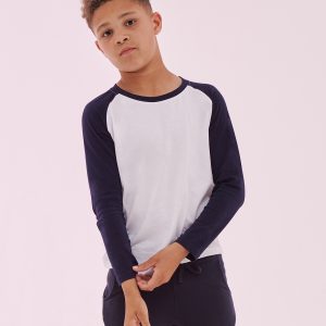 Kids long sleeve baseball T