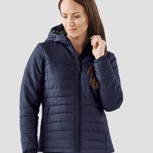 Women?s Nautilus quilted hooded jacket
