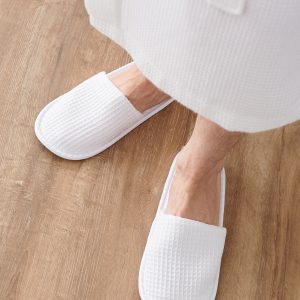 Waffle mule slippers