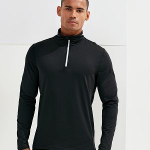 TriDri? recycled long sleeve brushed back ? zip top