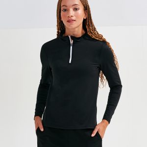 Women?s TriDri? recycled long sleeve brushed back ? zip top