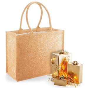 Shimmer jute shopper