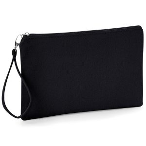 Canvas wristlet pouch