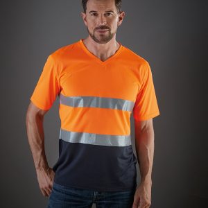 Hi-vis top cool super light v-neck t-shirt (HVJ910)