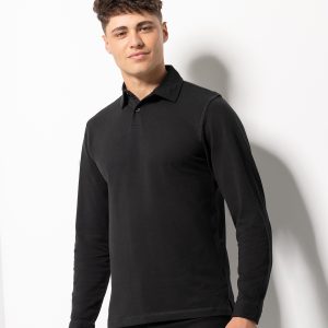 Long sleeve stretch polo